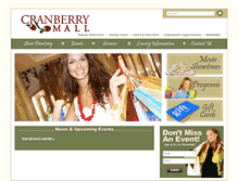 Tablet Screenshot of cranberrymall.com